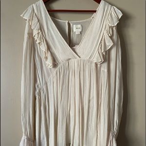 Anthropologie Sheer Cream mini-dress/tunic by Maeve